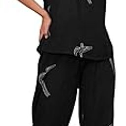 Women's Cotton Printed Night Suit Set of Shirt & Pajama Set Women Night Wear Set-image-67