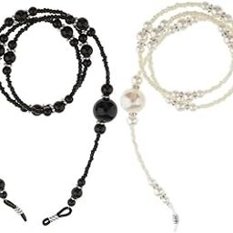 ™ 2 Pcs Pearl Beaded Eyeglass Spectacle Glasses Chain Neck Cord Lanyard Holder | Eyeglass Chains & Holders | Fashion Jewelry-image-10