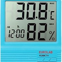 HTC Instrument 288-CTH Digital Hygro Thermometer with Clock Big 3 Line Display Meter-9