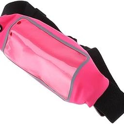 CLUB BOLLYWOOD VELURA Waist Band Bag Sport Run Bum Bag Touch Screen Cover For Mobile Phone M Pink|1 Piece Spiral Tube Wrap|Women's Handbags & Bags| Womens Handbags & Bags-image-4