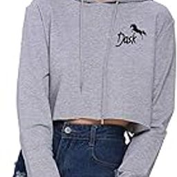 Women's Cotton Hooded Sweatshirt (DASK-HOODIE-CROP-GREY-011_Grey_Small)-image-99