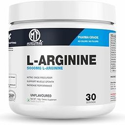 MuscleTrail Pharmagrade 100% Pure L-Arginine - Health Supplement (Unflavoured, 150g) | 30 servings | Nitric Oxide Precursor, Support Muscle Growth, Increase Performance |-24