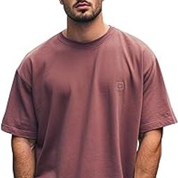 Men's Solid Round Neck Oversized Half Sleeve Cotton T-Shirt-image-28