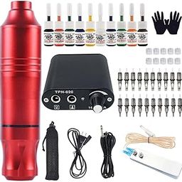 CLUB BOLLYWOOD® Complete Cartridge Tattoo Machine Pen Rotary Kit UK Low Noise RedHealth & Beauty | Tattoos & Body Art | Tattoo Complete Kits | Tattoo Complete Kits | Tattoo Complete Kits-image-73