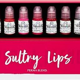Perma Blend Sultry Lips Kit Set -7 Permanent Makeup Color for Lips-35