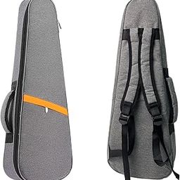 Ukulele Case 12MM Sponge Padding Handles Waterproof Dustproof Shockproof Ukulele Bag for Concert Soprano Tenor Ukulele (Tenor-26/27 inch-Gray)-picture-11