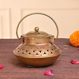 Craftvatika Iron Degchi Dhoop Holder and Antique Items Tealight Candle Holder, Elegant Metal Degchi Handi Candle Holder for Home Decor, Traditional Style Iron Dhoop Holder-image-44