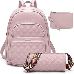 Leather 3IN1Backpack for Women College/Office PU Leather Bag Multipurpose Casual Backpack Water Resistant Hand Made Bag-image-87