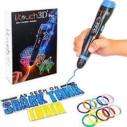 WOL3D I Touch Plus 3D Pen with 10 in 1 (5 M) PLA Filaments for 3D Printing with Speed Control, Advanced Temperature Regulation, OLED Display & Ergonomic Design – Compatible.-0