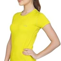 OGT-136 Indoor/Outdoor Sports Tshirt Girls Women Solid 4-Way Stretch Poly Lycra Round Neck Half Sleeves T-Shirt with Compression Mesh on Back for Gym Yoga Traning Cycling-image-25