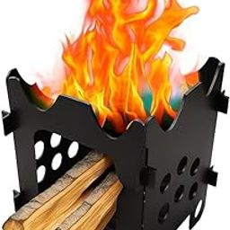 Portable Outdoor Wood Burning Stove, Camping stove with size 16 x 12 x 12 cm. Foldable and easy to carry. Long lasting and durable. A must for outdoor cooking and bonefire.-image-14