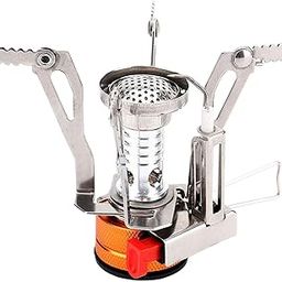 Hebezon Compact Mini Portable Folding Ultralight Camping Stove Gas Butane Burner Camping Picnic Folding Stove Camping Hiking Picnic Cookout-image-19