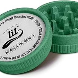 LIT Biodegradable Herb Grinder(Green) - Herb Crusher | Grinder Large | LITAF Accessories (Herb Grinder | Herb Crusher 52 mm)-image-92