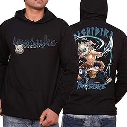 Inferno Inosuke Demon Hunter Printed Unisex Hoodie's for Men & Women Black-image-3