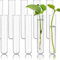 Salco 10pcs 60ml Glass Test Tubes, 25x150mm 3.3 Borosilicate Glass Test Tubes for Scientific Experiments, Party and Home Decorations, Candy Storage and Plant Propagation-4
