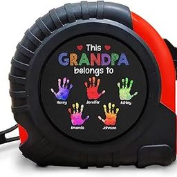 WANDER PRINTS Gifts for Dad - Personalized Tape Measure - Birthday, Loving Gift for Dad, Father, Papa, Grandpa, Grandfather - This Grandpa Daddy Belongs to-image-76