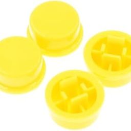ORION Round Cap for Momentary Tactile Push Button Switch 12x12x7.3mm Yellow (Pack of 10)-image-4