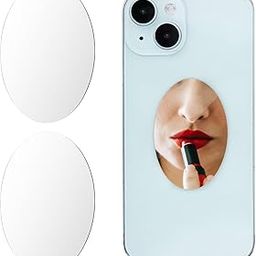Oval Self-Adhesive Makeup Mirror Sticker for Phone, Pack of 10-64