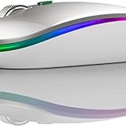 Offbeat Dash 2.4GHz Wireless + Bluetooth 5.1 +5.0 Mouse, Multi-Device Tripel Mode Type C Rechargeable Silent Click Buttons Wireless Bluetooth Mouse 3 Adjustable DPI, Works on 3 Devices (Silver)-21