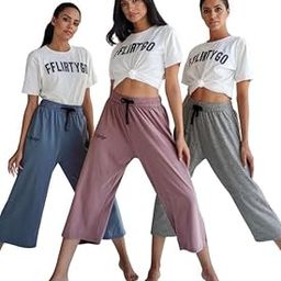 Women's Cotton Plain Calf Length Capri | Nightwear Capri | 3/4th Solid Pyjama Pant | Casual wear & Lounge Wear Capri Combo (Pack of 3)-image-16