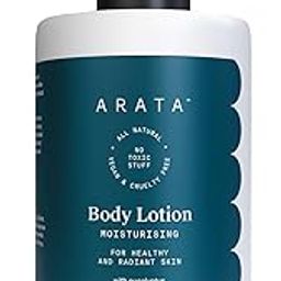 Arata Natural Moisturising Body Lotion (300 ml) | For Dry Skin | With Shea Butter, Cocoa Butter, Coconut Oil | For Women & Men | All Natural, Vegan & Cruelty Free | Intensive Nourishment | Rejuvenates & Soothes Dry Skin-1