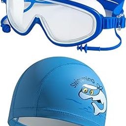 Swimming Costume for, Complete 2-Piece Set with Swimming Goggles for 6-14 Boys and Adjustable Swim Cap, Comfortable Swimming Accessories for, Ideal for Swim Training, Beach Play, and Water Park Fun-image-37