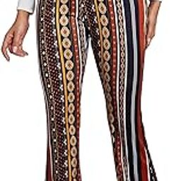Women's & Girls Lepard Black Lepard Print Dress Pants Stretchy Work Slacks Business Casual Office Bell-Bottom/Boot-Cut Elastic Waist Regular Fit Trouser Pant (Lepard Print Pant 77 2XL)-image-88