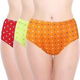 100% Cotton Printed Sunshine Star Comfort Panties | Soft Fabric, Seamless Design & Comfortable | Stretchy Colourful Beautiful Women's Panties | Set of 3-image-32
