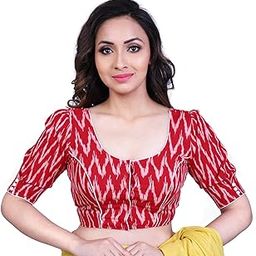 Women's Cotton Printed Half Sleeve Blouse (D-005327-32_Red_32)-picture-24