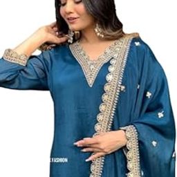 Women's Roman Satin febric with Print Work and Full Lining with Silk Pent and Dupatta with Embroidery Work lace-image-50