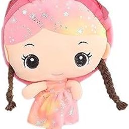 Plush Doll, Pink Dress, Little Girls Purse Bag Toddler Crossbody Bag/Soft Plush Material Baby Backpack for Kids Girls Soft Plush Material Zipper Soft Shoulder Bag,Doll Bag (Pack of 1)-image-55