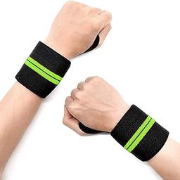 COOL INDIANS Combo Pack of Wrist Wraps with Thumb Loop for Weightlifting, Powerlifting, Gym, and Crossfit - Wrist Support Band for Men and Women (GREEN)-image-9
