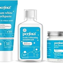 Perfora Complete Oral Care Teeth Whitening Kit | | No Artificial Sweetners | Enamel Safe & Effective Teeth Whitener Solution | Instant Teeth Whitening Toothpaste | Alcohol Free Mouthwash | Pack of 3-image-81