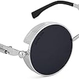Unisex Round Steampunk Non-Polarized Sunglasses-image-38