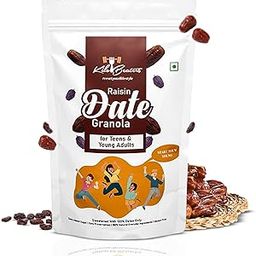 KILOBEATERS Raisin Date Granola For Teens & Young Adults Sweetened With 100% Dates, Zero Added Sugar & Gluten Free - (600 g)-image-7