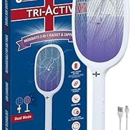 Mosquito Racket 2 in 1 with UV Light | 6 Month Warranty | Dual Mode Racket for Mosquitoes | Mosquito Bat with Stand | 1200 mAh Li-ion Battery, ISO Certified | Pack of 2-8