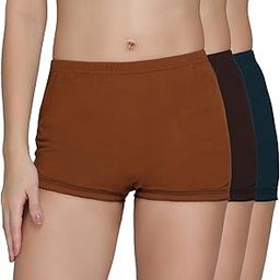 Pack of 3 Cotton Solid Women Bloomer-image-66