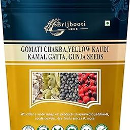 BrijBooti Combo Pack of Gomti Chakra - Pili Kaudi - Kamal Gatta - Gunja Seeds 11 Pieces Each for Lakshmi Pooja, Wealth & Luck-image-14
