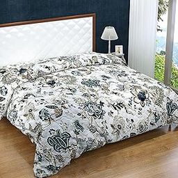 Trance Home Linen 100% Cotton Quilted Jaipuri Bedcovers/Counterpane/Double Bedspread/Coverlet/Throw/Blanket - (84x96 Inch, Malhar Grey)-image-25