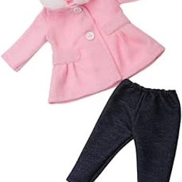 Fashion My Day 2x18inch Girl Dolls Clothes Woolen Overcoat Set + Pant Accessories Pink | Modern | Clothes & Accessories | Dolls-image-48