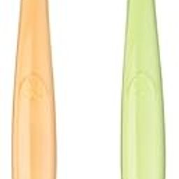 TNC Baby Feeding Spoon Set of 2 with Ultra Supple 100% Silicone Tip,Bpa Free Material with Food Grade Silicone Tip,Self Feeding Utensil,Baby Weaning Spoon for Kids 4 Months+(Green&Pink),16 Cm-10