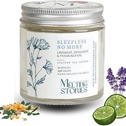 Melting Stories Sleepless No More Soy Candle | Hand-Poured, Vegan, Eco-Friendly, Non-Toxic | 220g, 35-Hour Burn | Relaxation & Stress Relief Candle for Sleep | Home Décor & Gift-image-9