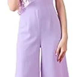 cherry & jerry Polister Sleeveless Embroidered Jumpsuit-Lavender-picture-3