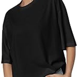 chkokko Women's Polyester Oversized Fit Solid Round Neck Tshirts-picture-8