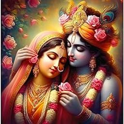 Radha Krishna Wall Sticker - Radha Love with Krishna Wall Sticker - Large Size - 300GSM - Glossy -Strong Adhesive-image-28