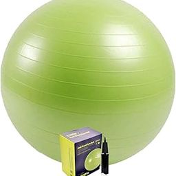 Physiostore PVC Exercise Gym Swiss Ball with Air Pump (Size - 75cm , Green)-picture-25