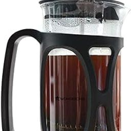Wonderchef French Press Coffee & Tea Maker 350 ml|Borosilicate Glass Carafe|4 Level Filtration System|Stainless Steel Plunger with Mesh|1-2 Cups of Coffee|Brews in Just 3 Minutes|Black|1 Year Warranty-20