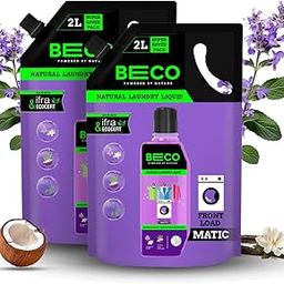 Beco Matic Front Load Liquid Detergent- 4 Litres (2L+2L) | Natural Formula for Tough Stain Removal | Lavender & Vanilla Freshness | No Chemical Formula-Retains Brightness & Shine | 100% Eco-Friendly-5