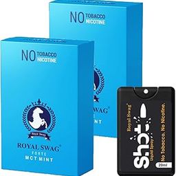 ROYAL SWAG Ayurvedic Herbal Cigarettes, Mint Flavour Smoke King Size(20 Sticks) With 20ml Shot Anti Tobacco and Anti Addiction Mouth Spray(De-Addiction) | 100% Nicotine Free & Tobacco Free-image-92
