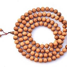 RDK Womens Handcrafted Original Fragrant Sandalwood Mala Rosary Chandan Jaapmala With Tassel Wooden Knotted Japa Maala For Meditation Pooja Chanting Wearing Jewelry 108 Prayer Beads-image-66